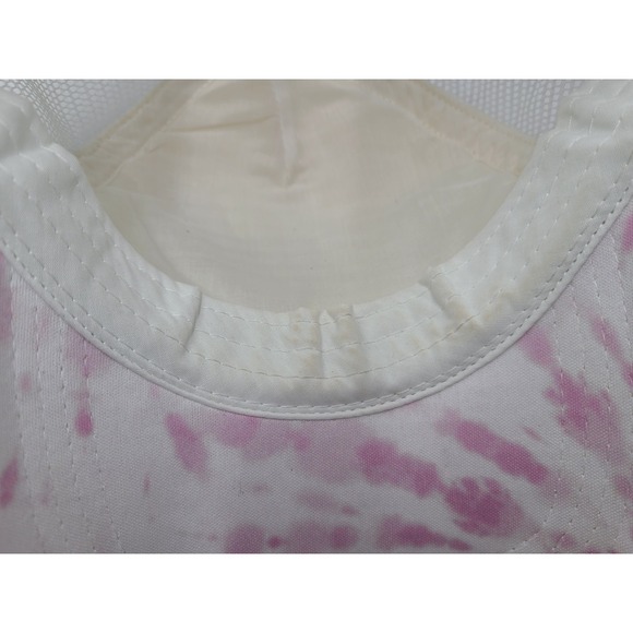 Women Billabong Tie Dye Palm Trees Mesh Trucker Snapback Hat Cap Surf Pink White - Picture 11 of 12